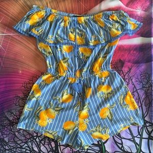 Beyond Lemon Cotton Romper